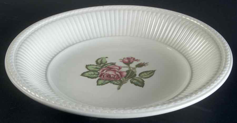Moss Rose (Older, Brown Backstamp) Bread and Butter Bowl by Wedgwood-1