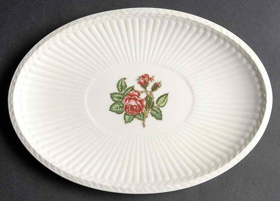 Moss Rose (Older, Brown Backstamp) Relish/Gravy Underplate by Wedgwood-1