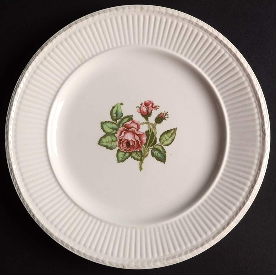 Moss Rose (Older, Brown Backstamp) Luncheon Plate by Wedgwood-1