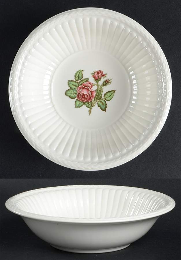 Moss Rose (Older, Brown Backstamp) Coupe Cereal Bowl by Wedgwood-1