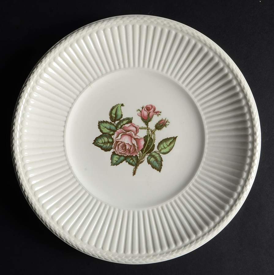 Moss Rose (Older, Brown Backstamp) Cake Plate by Wedgwood-1