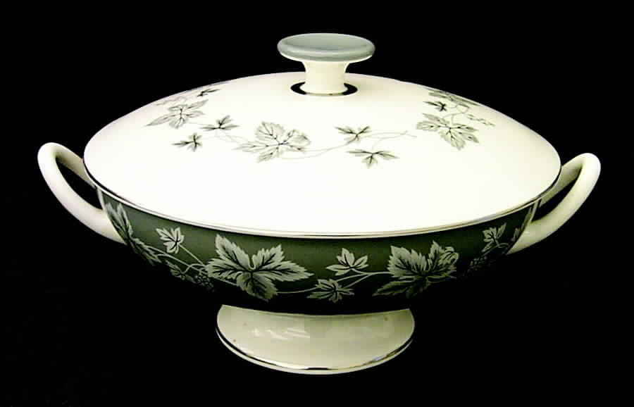 Moselle Gray Round Covered Vegetable by Wedgwood-1