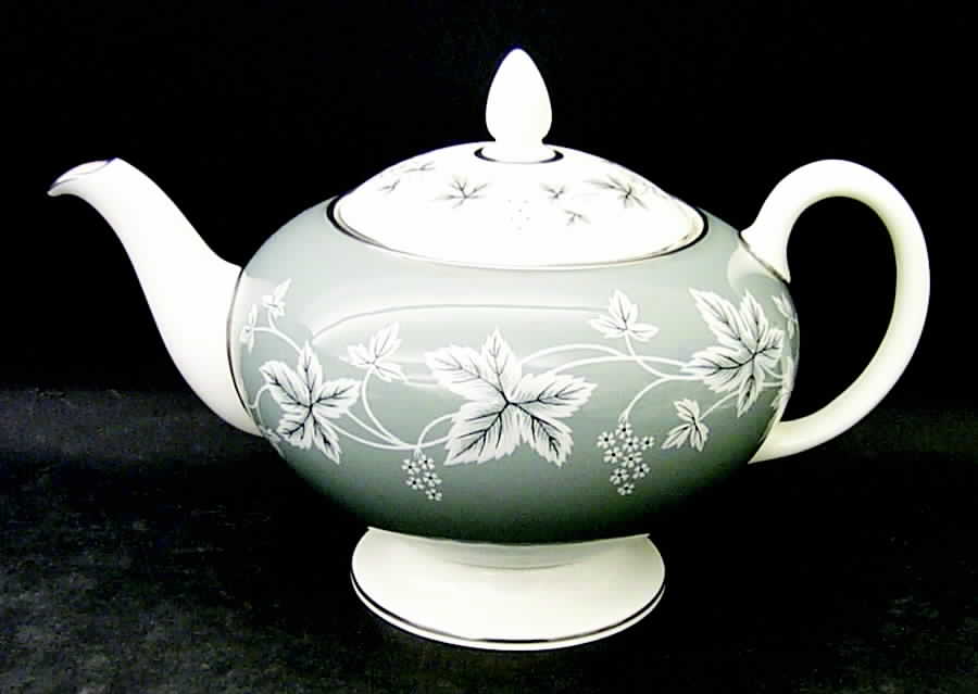 Moselle Gray Teapot & Lid by Wedgwood-1
