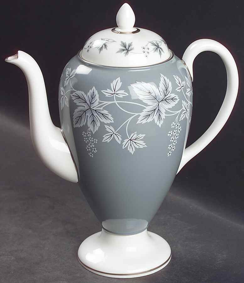 Moselle Gray Mini Coffee Pot & Lid by Wedgwood-1