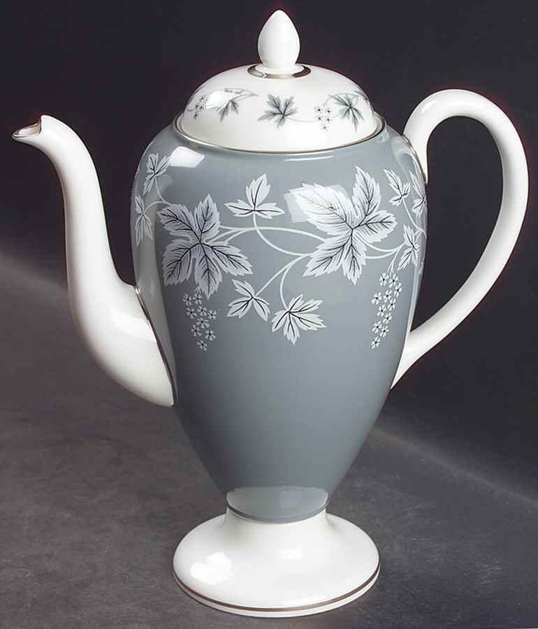 Moselle Gray Coffee Pot & Lid by Wedgwood-1