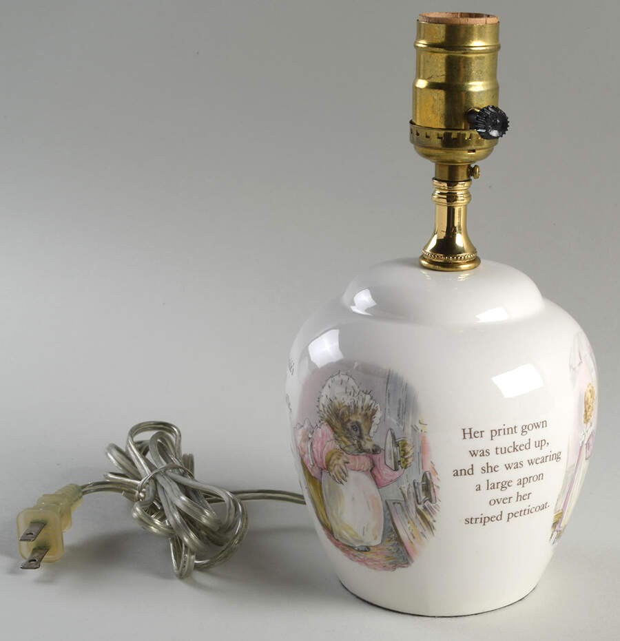 Mrs Tiggy Winkle 13" Electric Lamp No Shade by Wedgwood-1