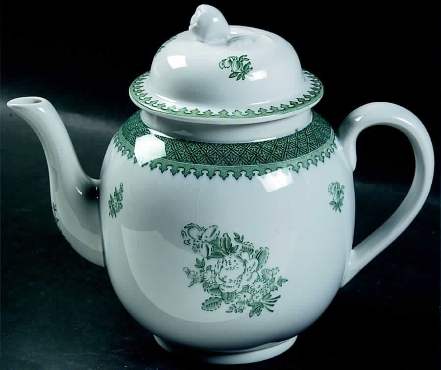 Mount Vernon Green Teapot & Lid by Wedgwood-1