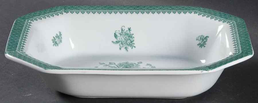 Mount Vernon Green 9" Oval Vegetable Bowl by Wedgwood-1