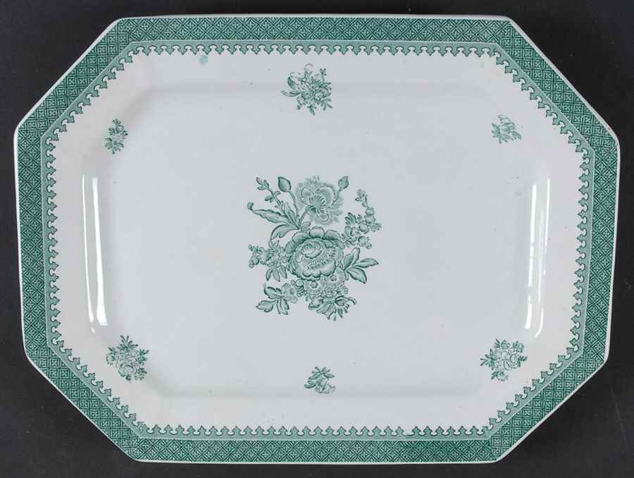 Mount Vernon Green 12" Oval Serving Platter by Wedgwood-1