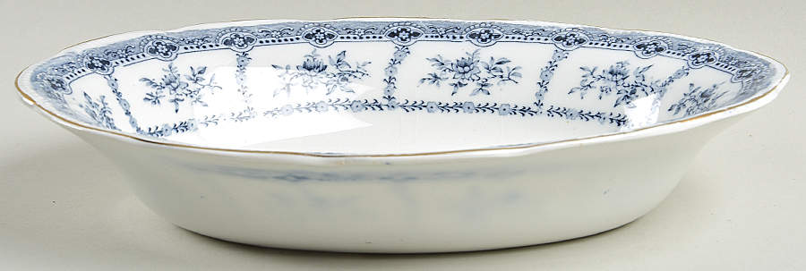 Muriel (Gold Trim) 10" Oval Vegetable Bowl by Wedgwood-1