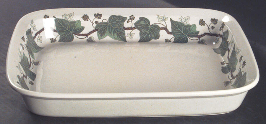 Napoleon Ivy Green (Oven To Table) 13"  Rectangular Baker by Wedgwood-1