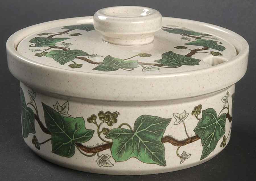 Napoleon Ivy Green (Oven To Table) Sugar Bowl & Lid by Wedgwood-1