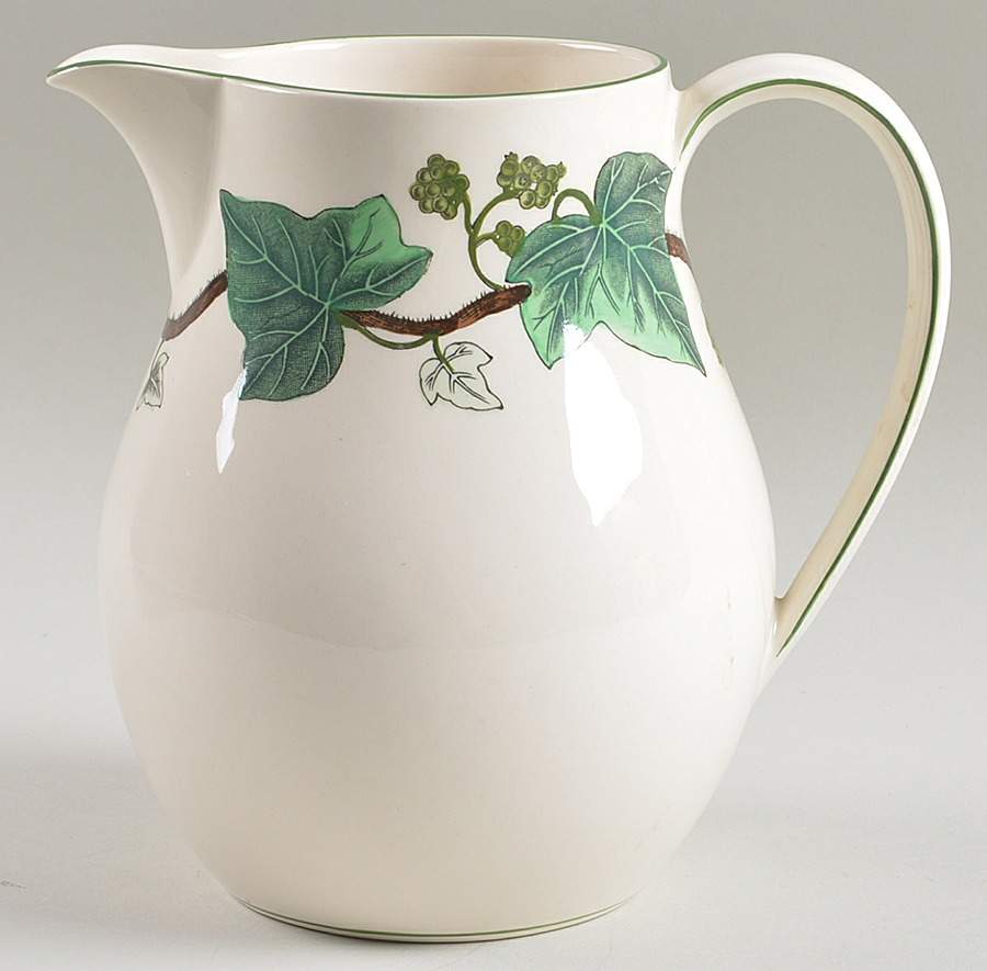 Napoleon Ivy Green (Queen's Ware) 32 Oz Pitcher by Wedgwood-1