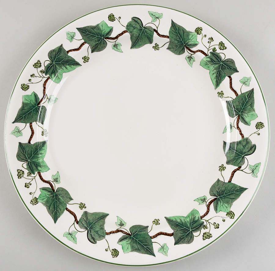 Napoleon Ivy Green (Queen's Ware) 14" Chop Plate (Round Platter) by Wedgwood-1