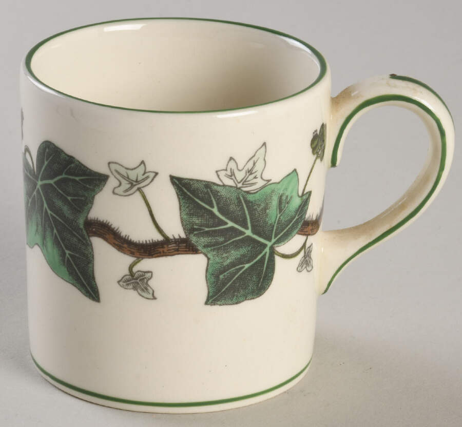 Napoleon Ivy Green (Queen's Ware) Bond Shape Demitasse Cup by Wedgwood-1