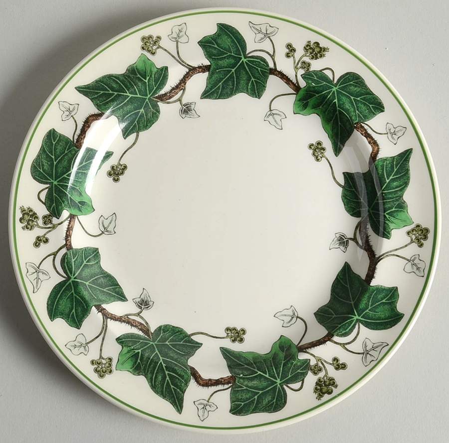 Napoleon Ivy Green (Queen's Ware) Dessert/Pie Plate by Wedgwood-1
