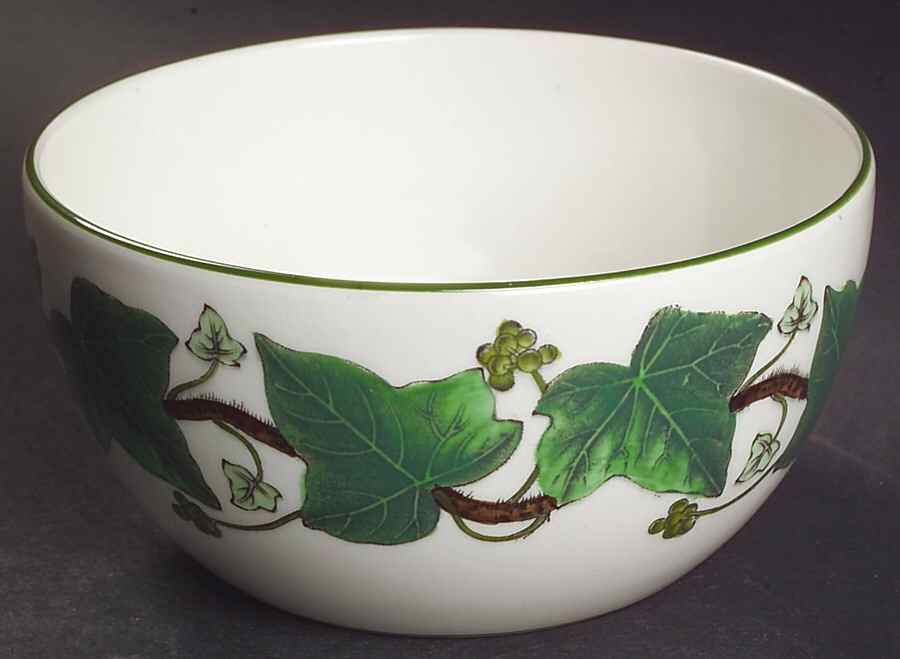 Napoleon Ivy Green (Queen's Ware) Cranberry Bowl by Wedgwood-1