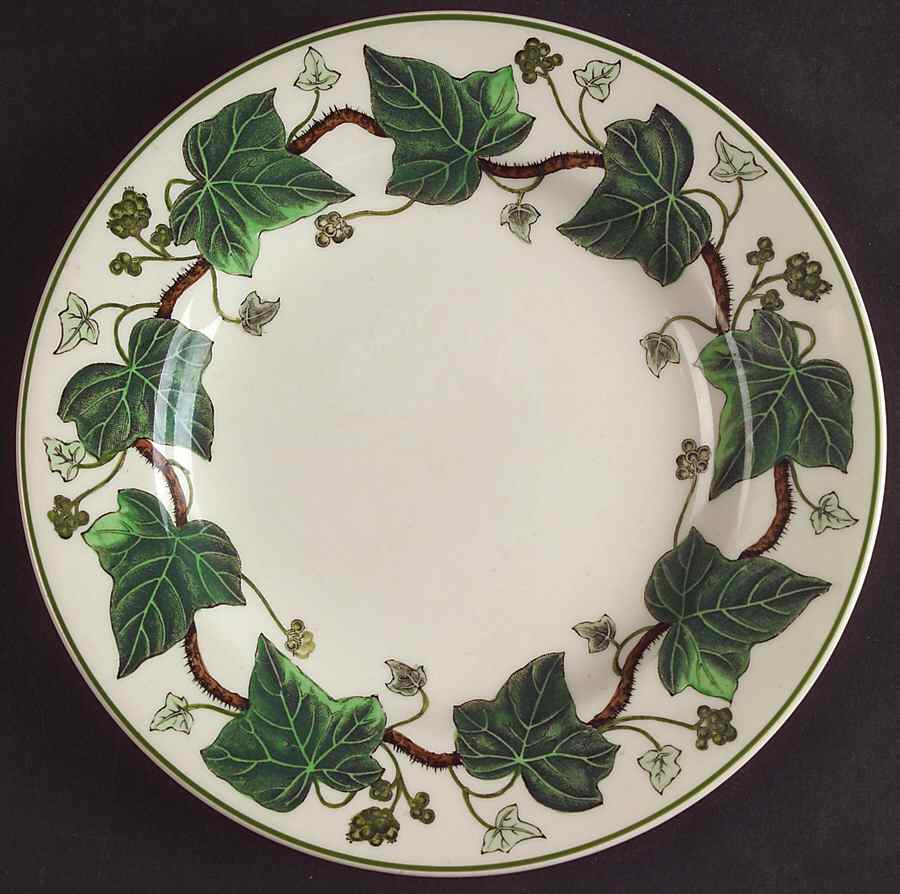 Napoleon Ivy Green (Queen's Ware) Dessert/Pie Plate by Wedgwood-1