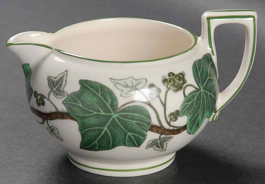 Napoleon Ivy Green (Queen's Ware) 146 Shape Mini Creamer by Wedgwood-1