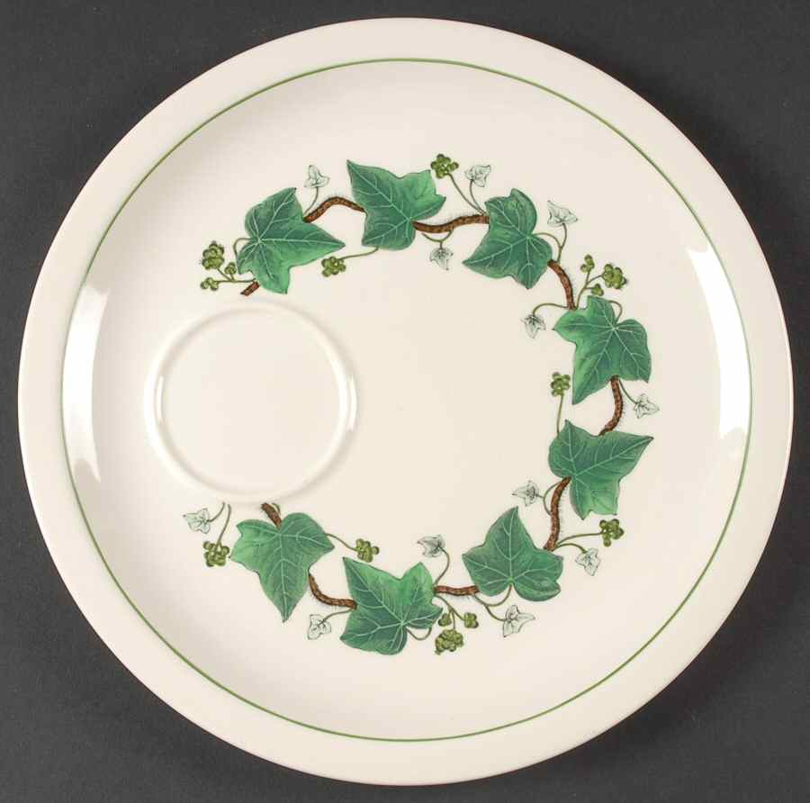 Napoleon Ivy Green (Queen's Ware) Snack Plate by Wedgwood-1
