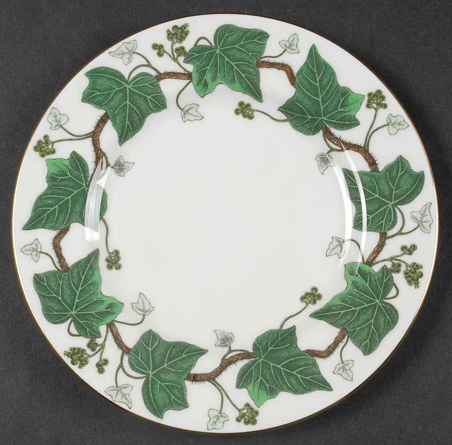Napoleon Ivy Green (Bone China) Dessert/Pie Plate by Wedgwood-1