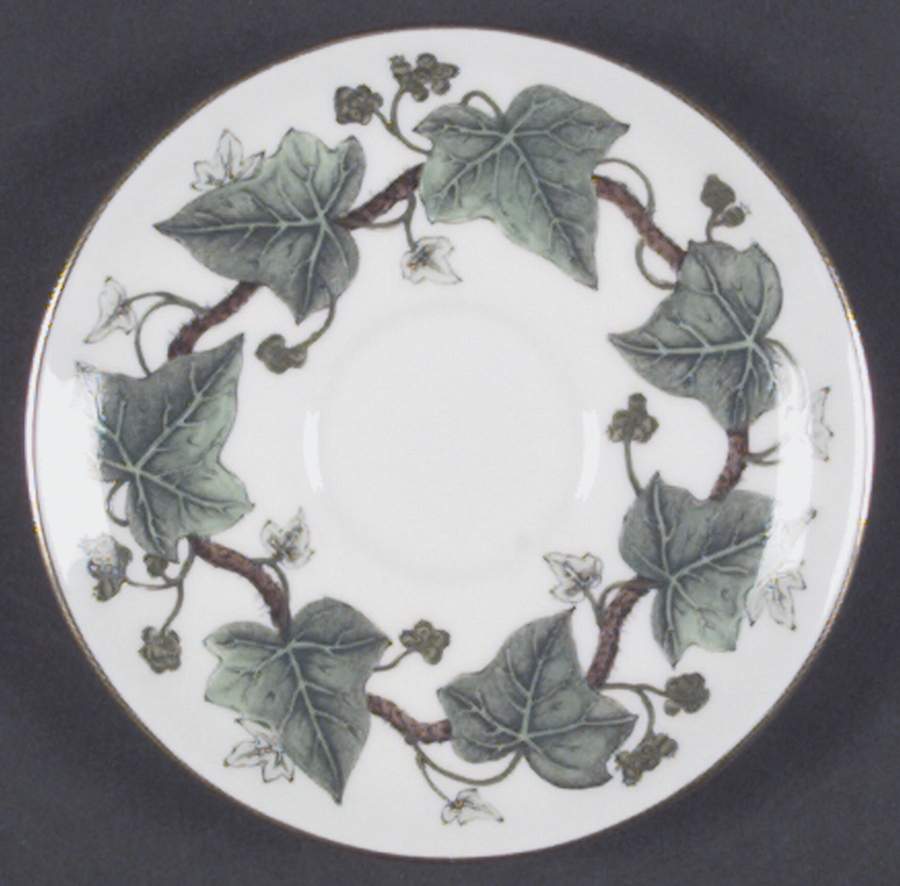 Napoleon Ivy Green (Bone China) Saucer for Demitasse Cup by Wedgwood-1