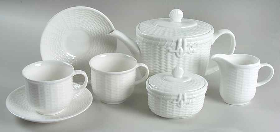 Nantucket 7 Piece Boxed Tea Set (TP,CR,SU, 2 CUPS) by Wedgwood-1
