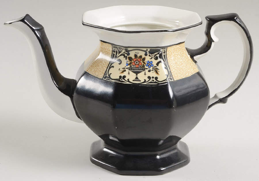Nanette Black Teapot No Lid by Wedgwood-1