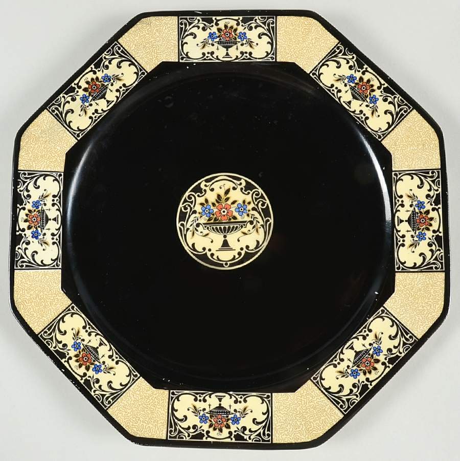 Nanette Black 12" Chop Plate (Round Platter) by Wedgwood-1