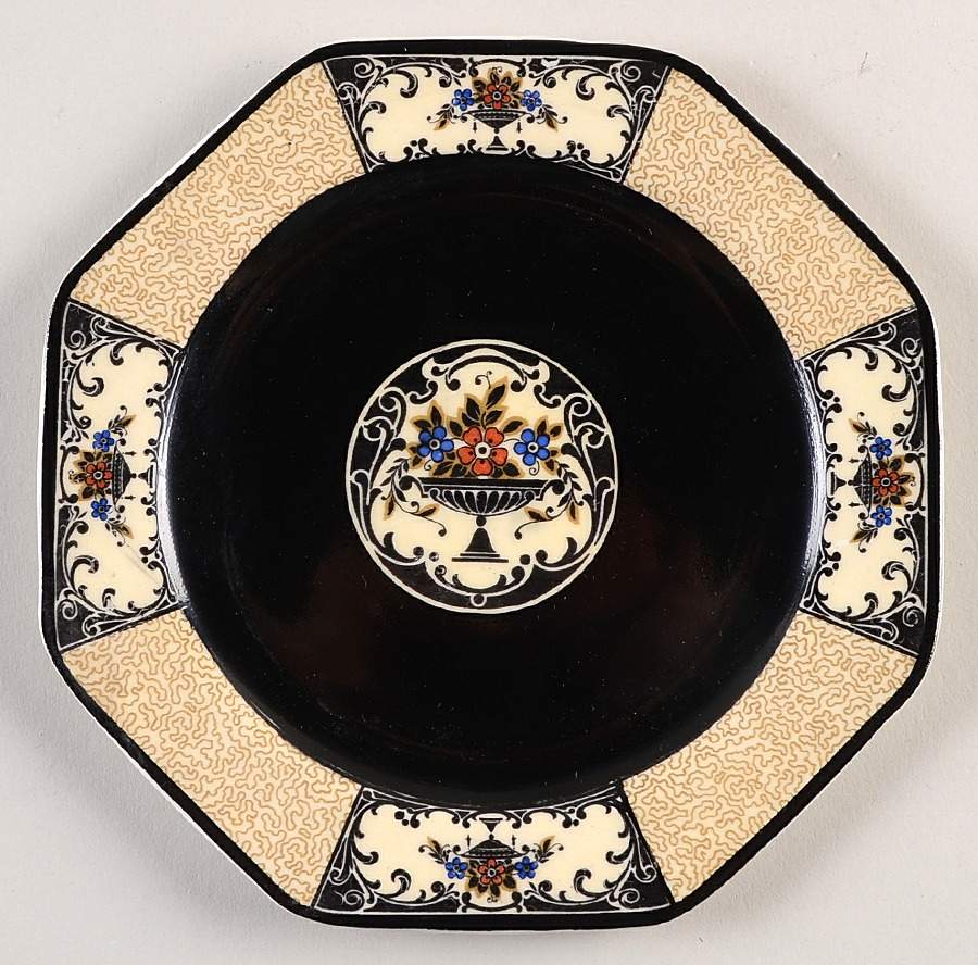 Nanette Black Bread & Butter Plate by Wedgwood-1