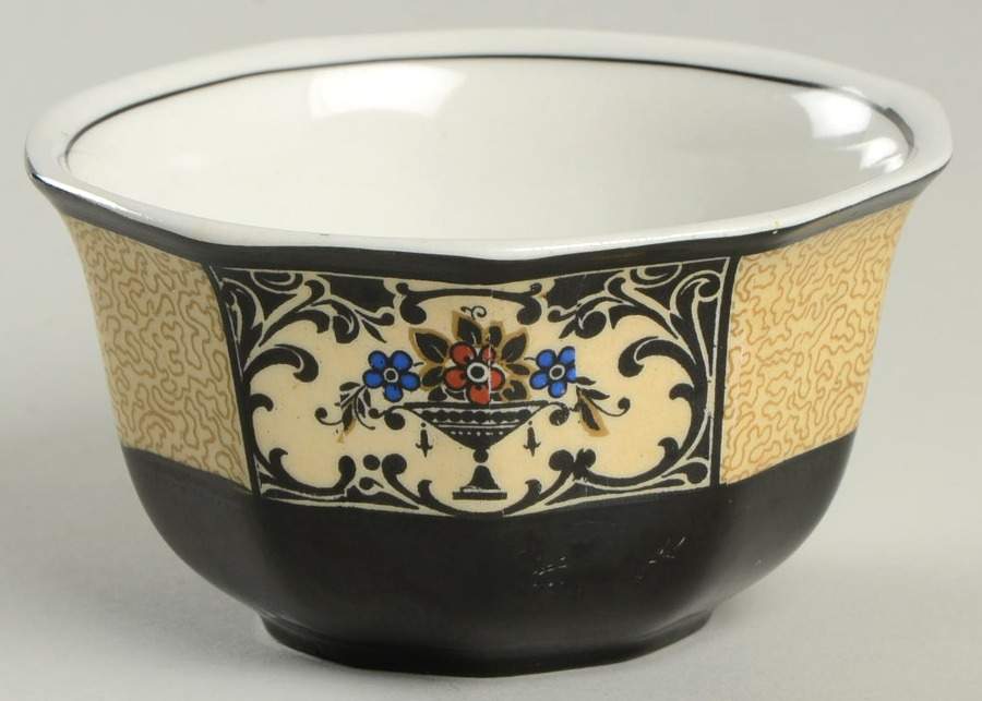 Nanette Black Mini Open Sugar Bowl by Wedgwood-1