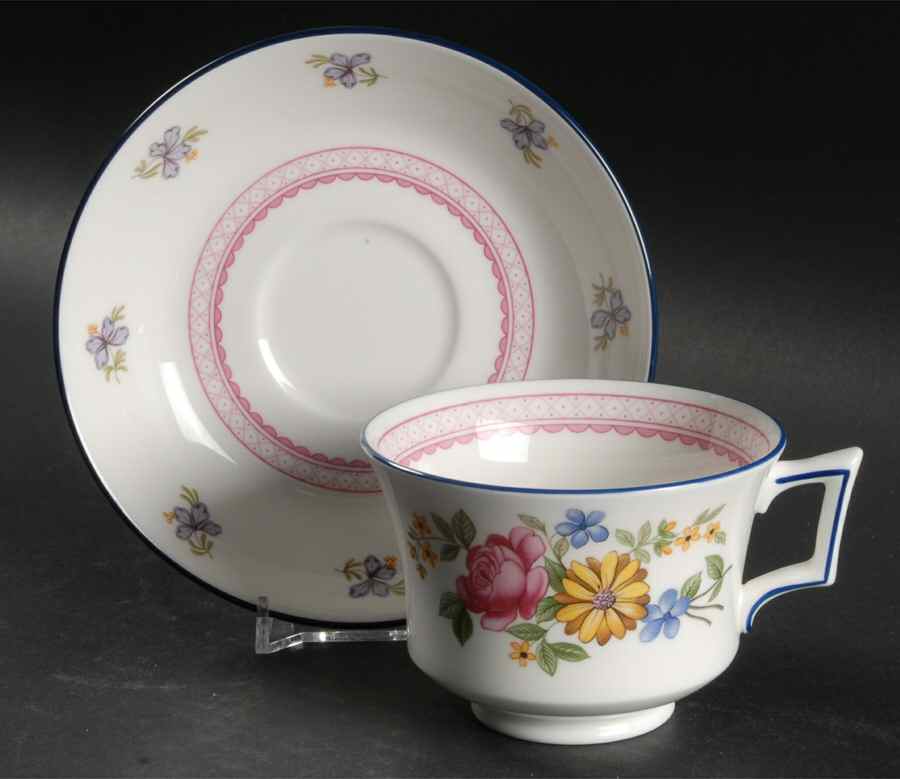 Naomi Footed Cup & Saucer Set by Wedgwood-1