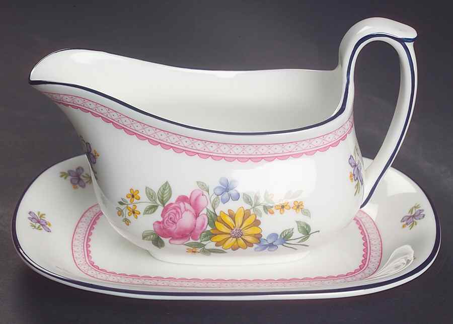 Naomi Gravy Boat & Underplate/Relish by Wedgwood-1