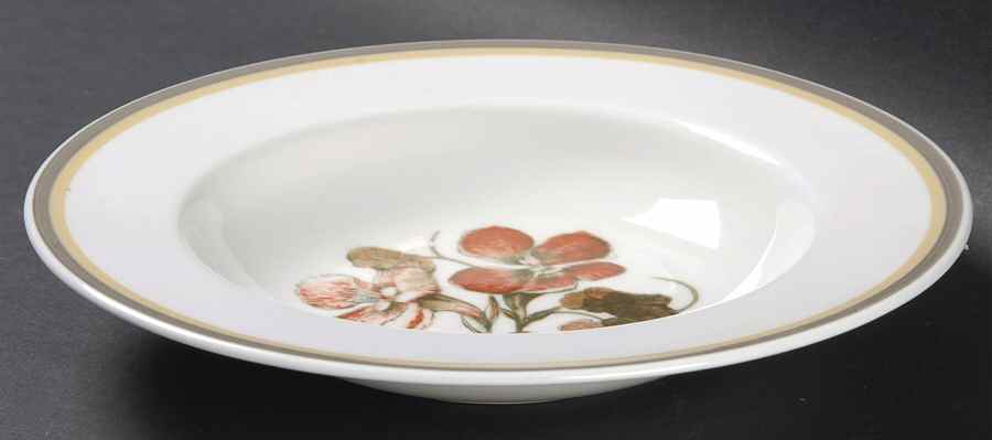 Nasturium (Bone) Rim Soup Bowl by Wedgwood-1
