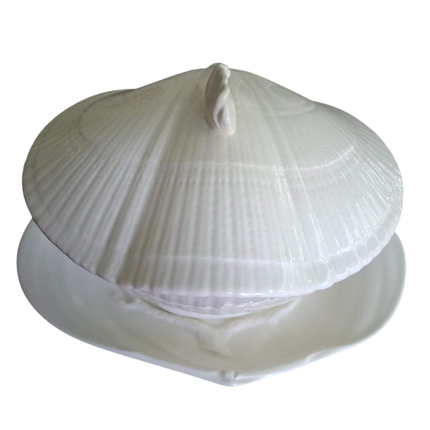 Nautilus (Glossy) Sauce Boat & Lid with Underplate by Wedgwood-1