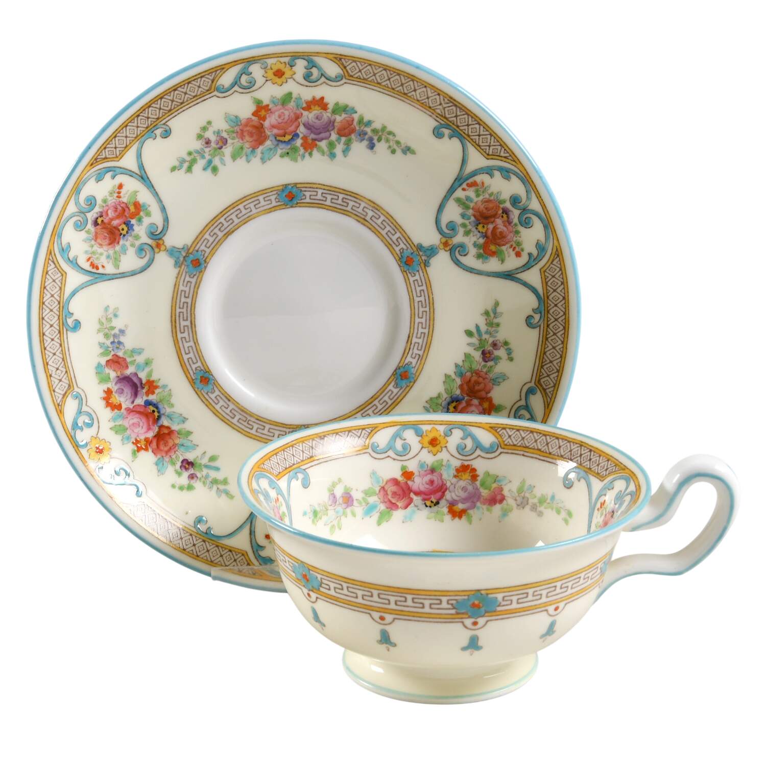 Newlyn Footed Cup & Saucer Set by Wedgwood-1