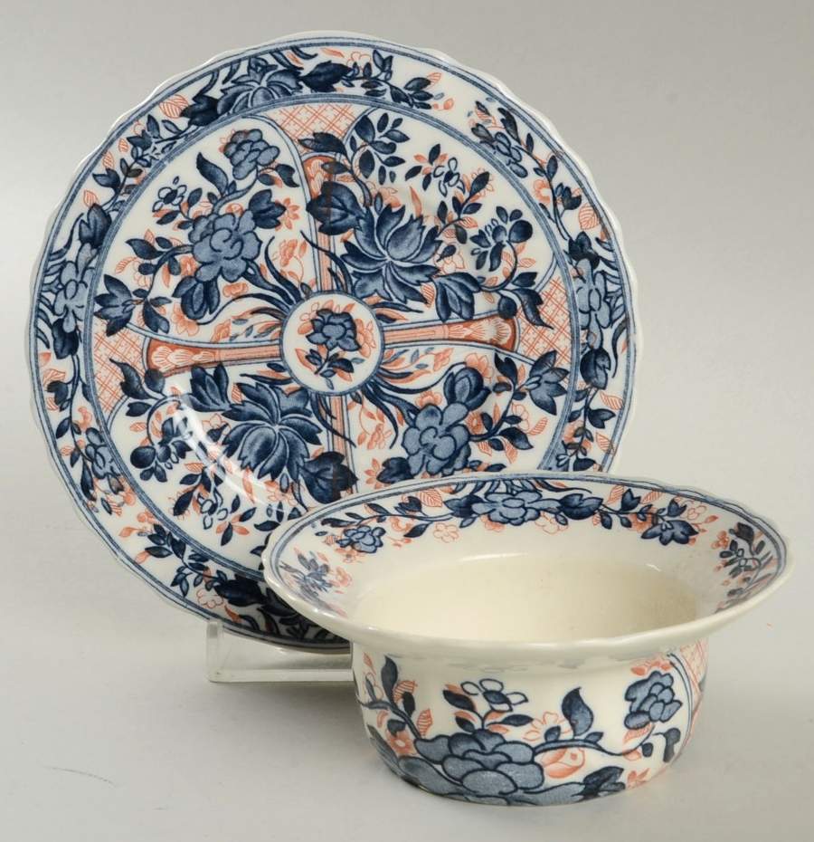 Ningpo (Blue Trim) Ramekin & Saucer Set by Wedgwood-1