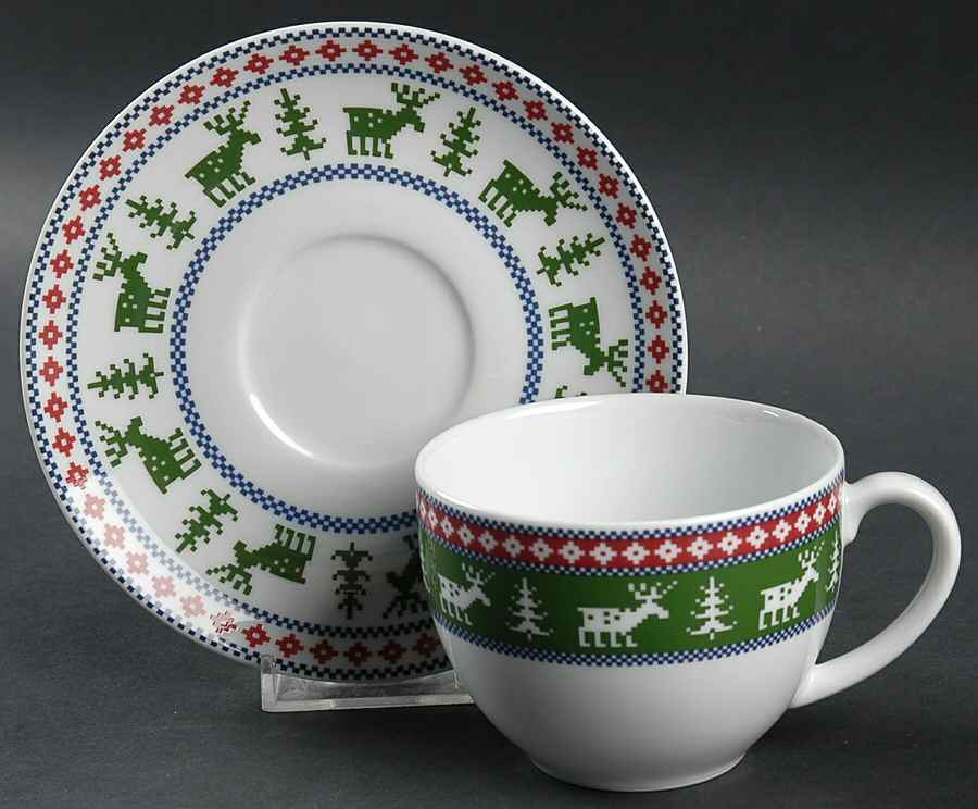 Nordica Flat Cup & Saucer Set by Wedgwood-1