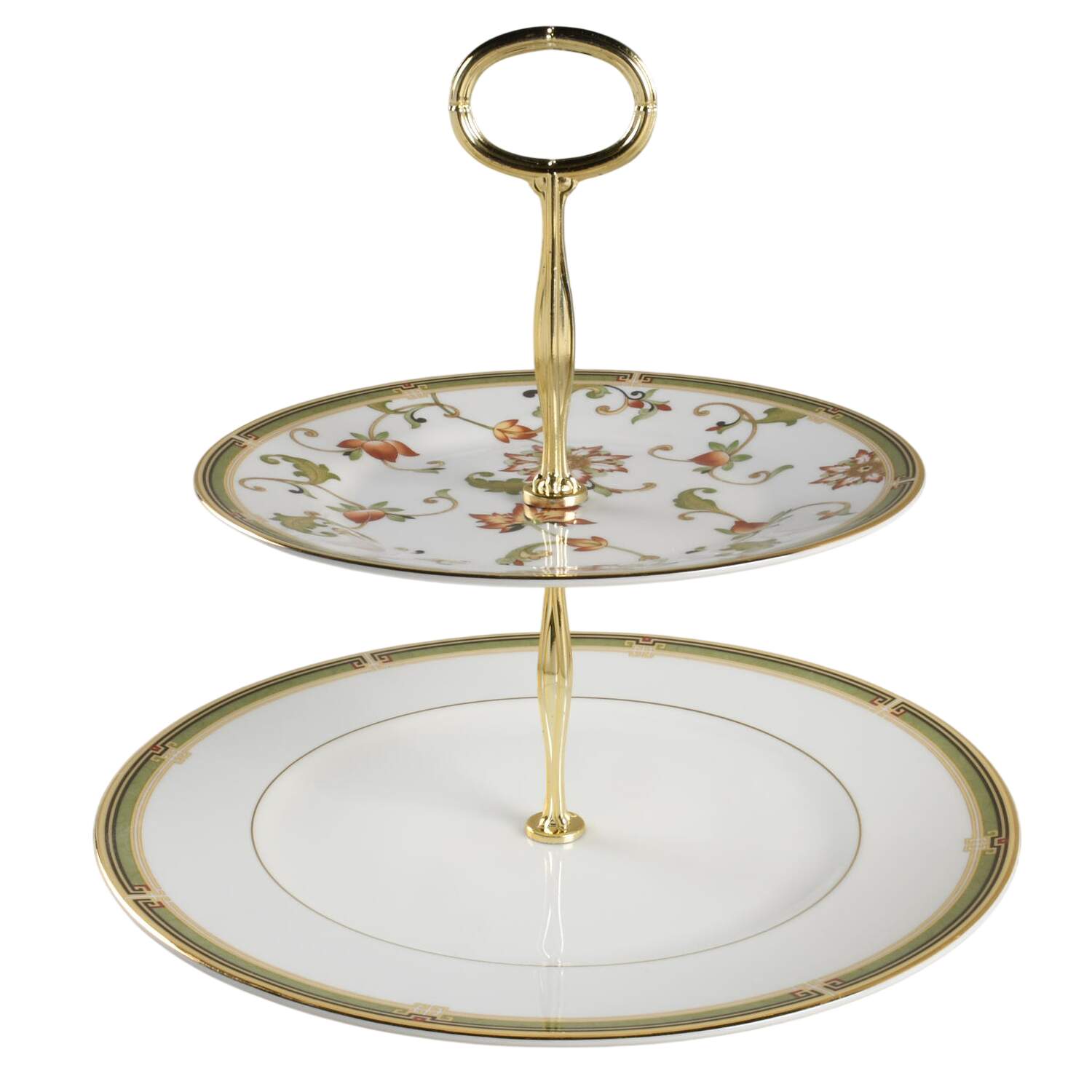 Oberon 6 5/8"-10"  2 Tiered Serving Tray (Dp, Sp) HC by Wedgwood-1