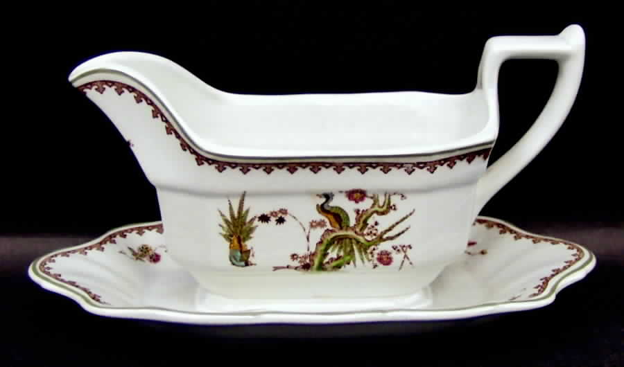 Old Chelsea Gravy Boat with Attached Underplate by Wedgwood-1