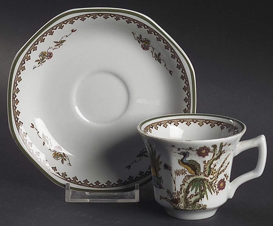Old Chelsea Flat Demitasse Cup & Saucer Set by Wedgwood-1