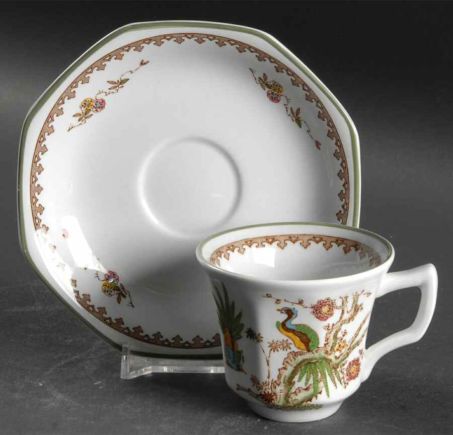 Old Chelsea Flat Demitasse Cup & Saucer Set by Wedgwood-1