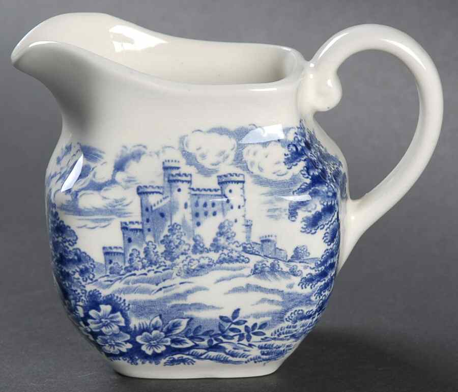 Old English Village Blue Creamer by Wedgwood-1