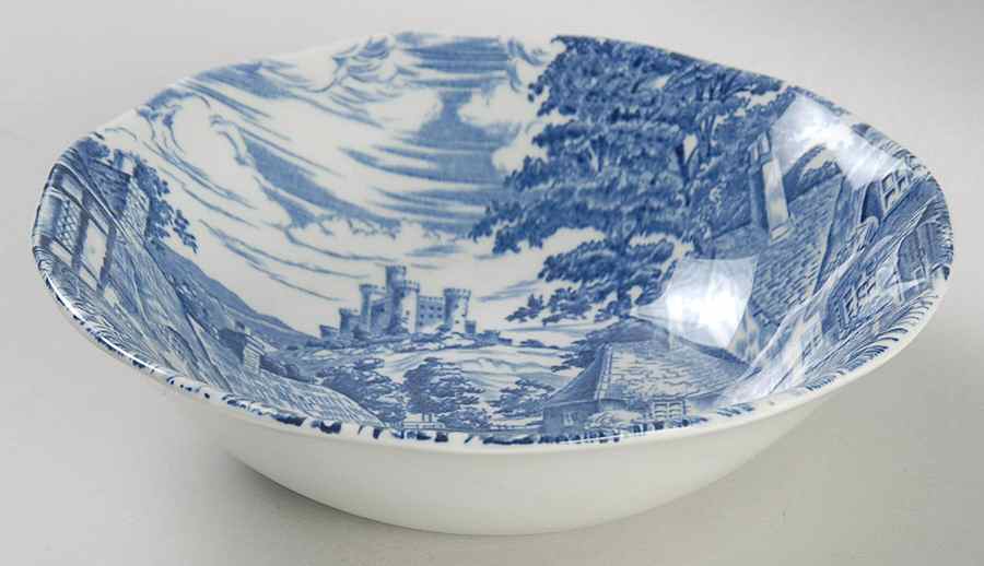Old English Village Blue Coupe Cereal Bowl by Wedgwood-1