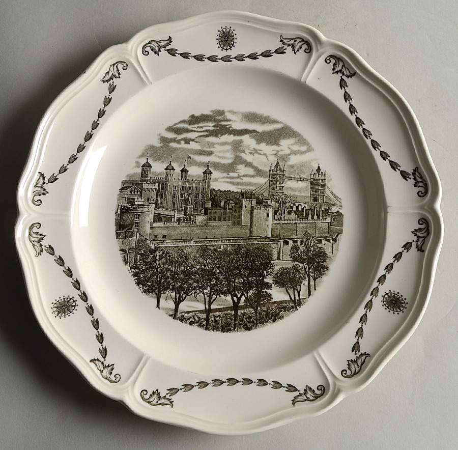 Old London Views (Queens) Dinner Plate by Wedgwood-1
