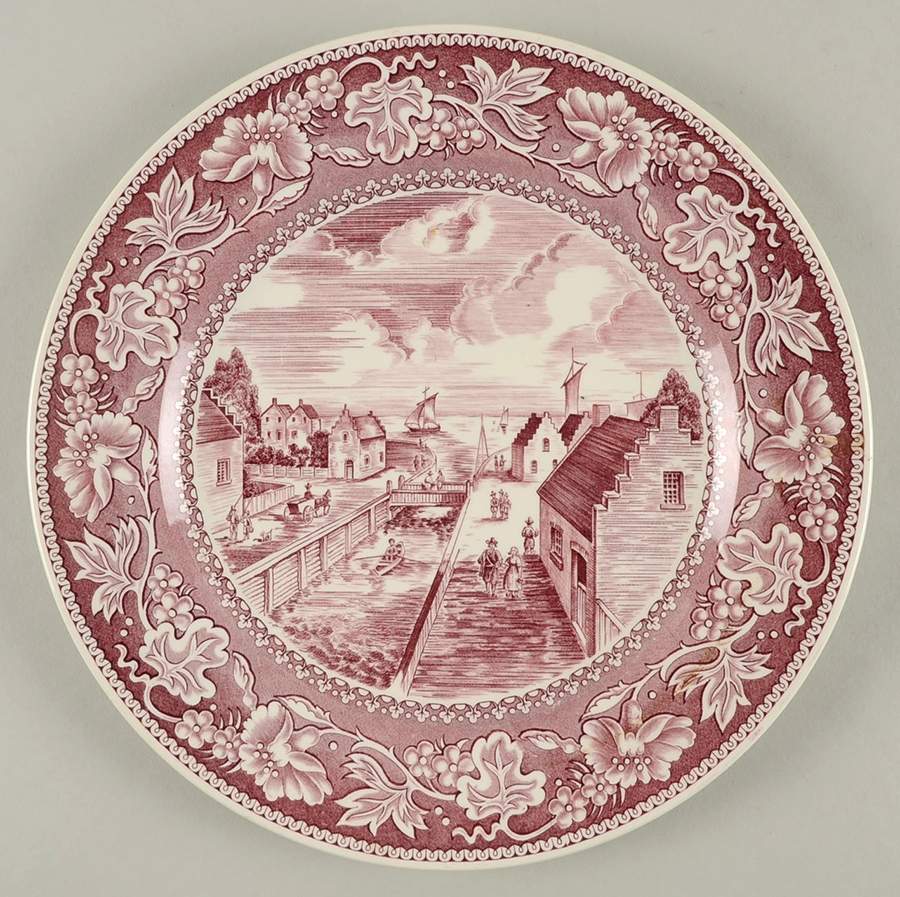 Old New York Mulberry Dinner Plate by Wedgwood-1