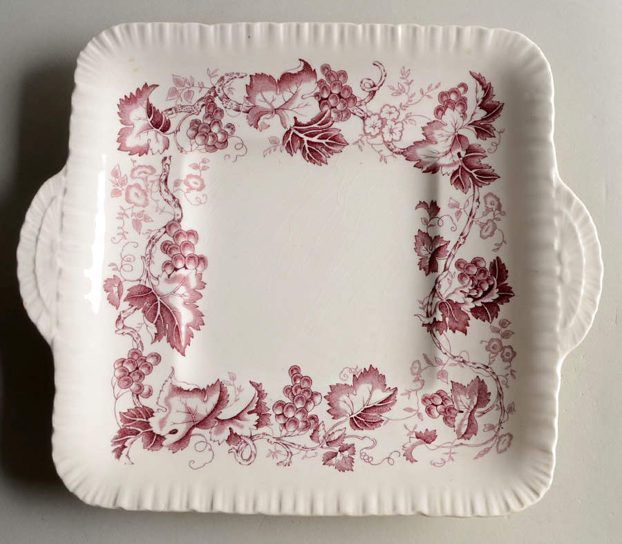 Old Vine Purple Square Cake Plate by Wedgwood-1