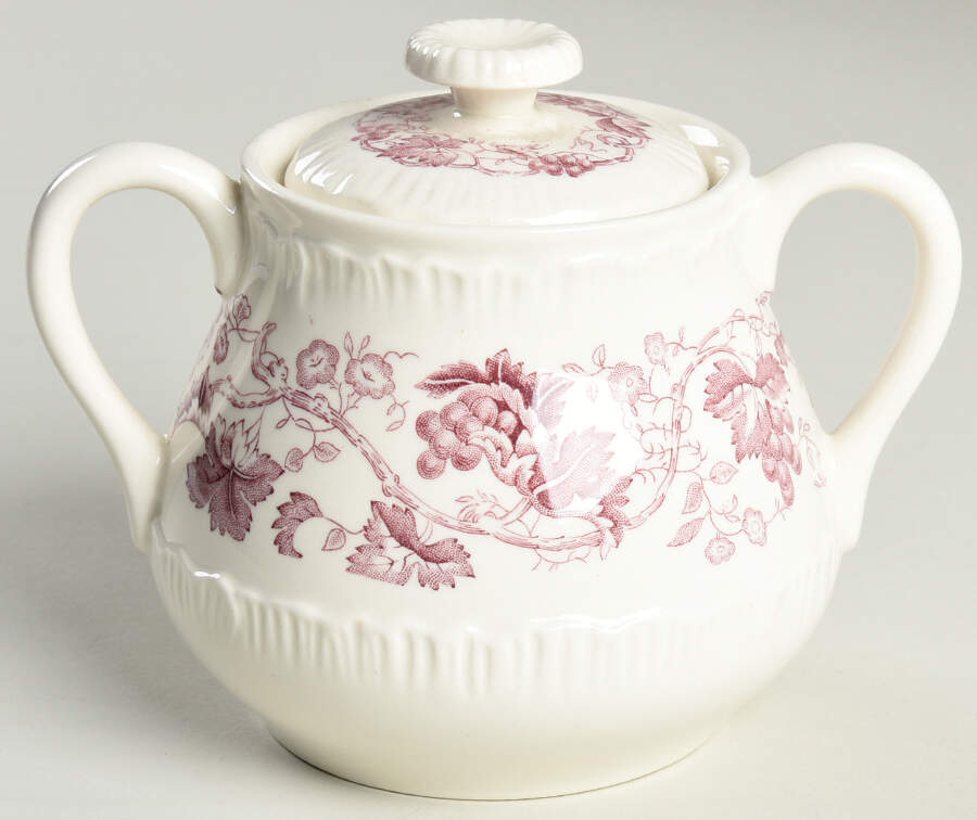 Old Vine Purple Sugar Bowl & Lid by Wedgwood-1