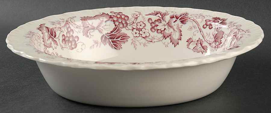 Old Vine Purple 10" Oval Vegetable Bowl by Wedgwood-1