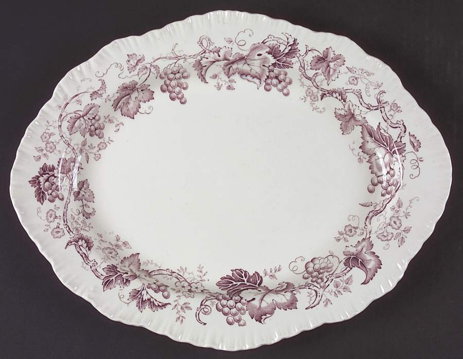 Old Vine Purple 14" Oval Serving Platter by Wedgwood-1